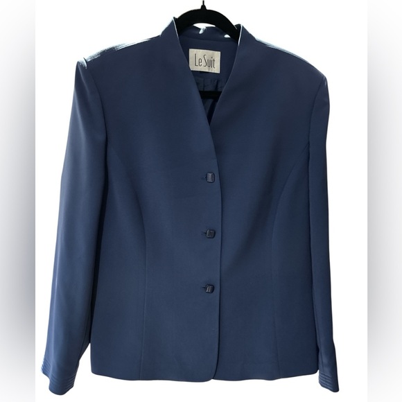 Le Suit Women's Navy Blazer - Picture 1 of 3